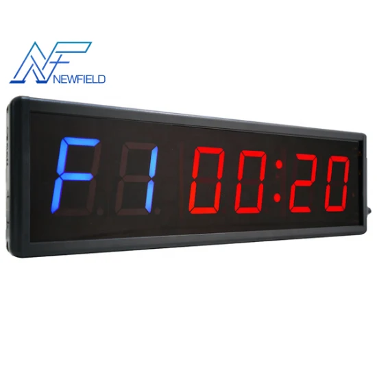 Светодиодные часы Newfield для фитнеса, настенный таймер, 4 дюйма, интервальный таймер, часы обратного отсчета, цифровой светодиодный секундомер, горячая распродажа Amazon, спортивный таймер для бокса, Tabata Hiit