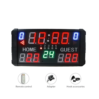 Цифровое табло для баскетбола/тенниса/волейбола, 4-дюймовое 10-значное табло с дистанционным управлением